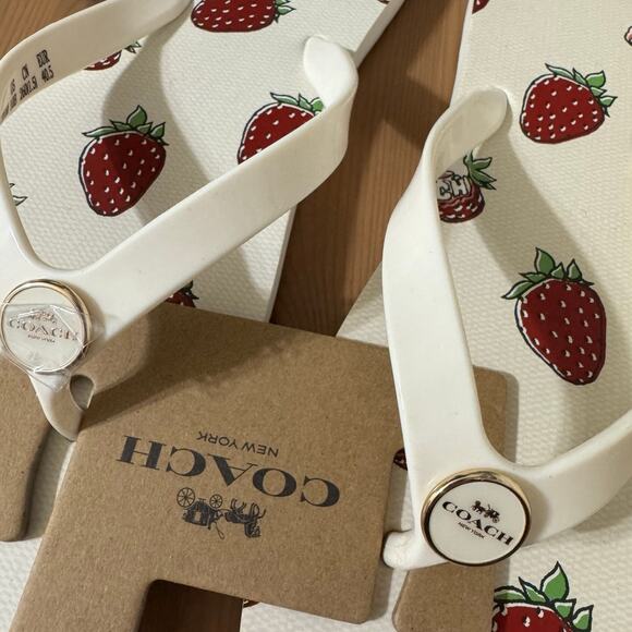 🍓Coach Zayn Flip Flop With Fruit Print 10 - Picture 8 of 8